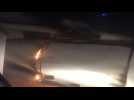 Passenger plane engulfed by flames after take-off