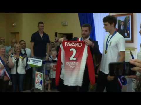 France's Benjamin Pavard returns to home town a world champion