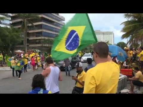 Bolsonaro supporters gather outside his Rio house
