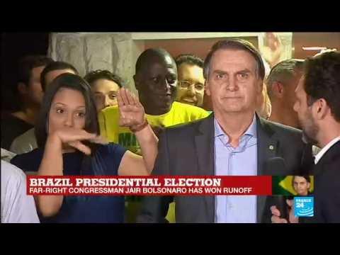 Brazil''s newly elected president Jair Bolsonaro victory speech
