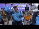 Nepalese police dogs honoured for their duty in annual festival