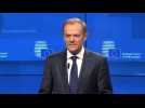EU's Tusk says summit to sign Brexit deal November 25 - Label : AFPTV - First images - Category : News
