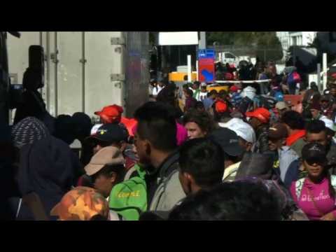 Central American migrants wait for rides to pursue journey to US
