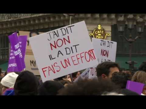Protest in Paris against sexist and sexual violence