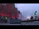 Dusk falls on fiery Champs Elys&eacute;es after day of protests - Label : AFPTV - First images - Category : News