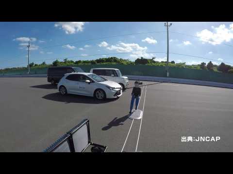 Toyota Collision damage mitigation brake system that detects pedestrians (at daytime)