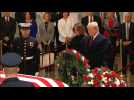 Trump pays respects to late president Bush at US Capitol