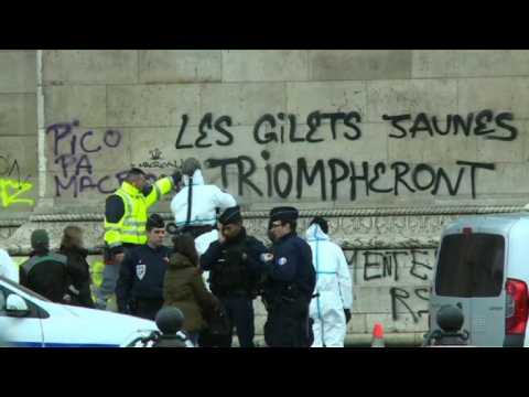 Clean-up on Champs-Elysees following 'yellow vests' unrest