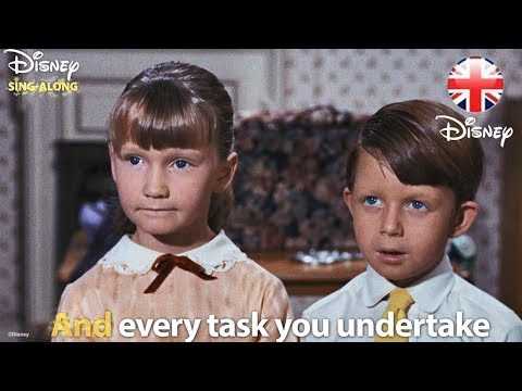 DISNEY SING-ALONGS | A Spoonful Of Sugar - Mary Poppins Lyric Video | Official Disney UK