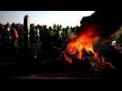 'Yellow vest' protesters block roads and burn tyres near Caen