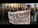 High school and university students protest in Paris