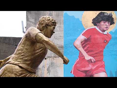 Mural and statue of legendary footballer Maradona unveiled in Buenos Aires