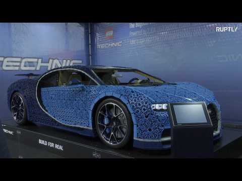 Life-sized Bugatti car from one million Lego pieces exhibited in London