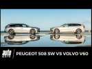 Vidéo Peugeot 508 SW vs Volvo V60 - COMPARATIF : duel de breaks Vidéo Peugeot 508 SW vs Volvo V60 - COMPARATIF : duel de breaks