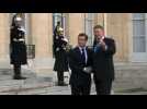 French and Romanian presidents meet at Elysee Palace in Paris