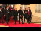 World leaders leave Elysee Palace for WW1 commemoration