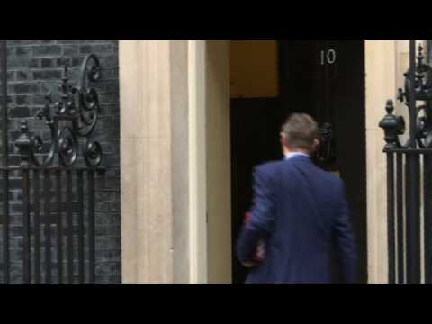 UK Cabinet minsiters arrive for 10 Downing Street meeting