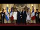 G20: Argentine president greets the Macrons