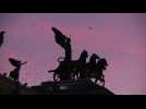Starlings soar through Roman skies at sunset - Label : AFPTV - First images - Category : News