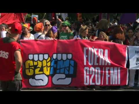 Argentinians protest against the G20 in Buenos Aires