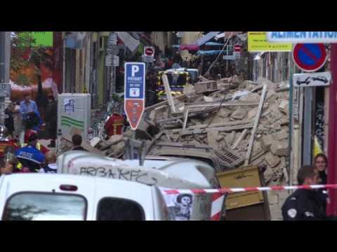 Rescuers search rubble after buildings collapse in Marseille