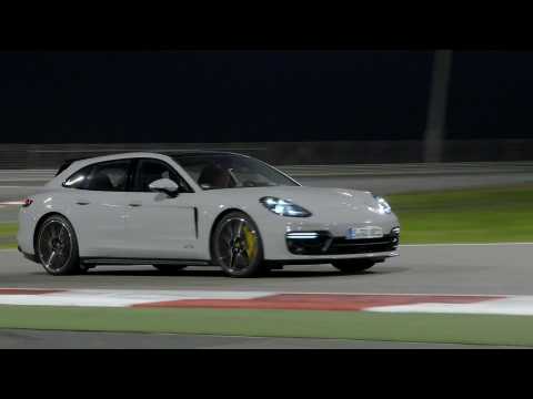 Porsche Panamera GTS Sport Turismo in Crayon Nights driving on the track