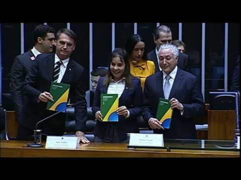 Brazil's Temer and Bolsonaro attend ceremony in Brasilia