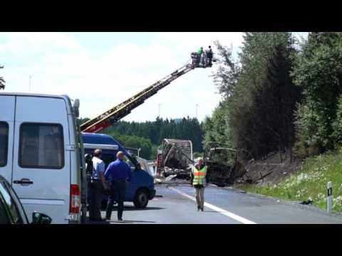 Eleven bodies retrieved so far from German bus wreck