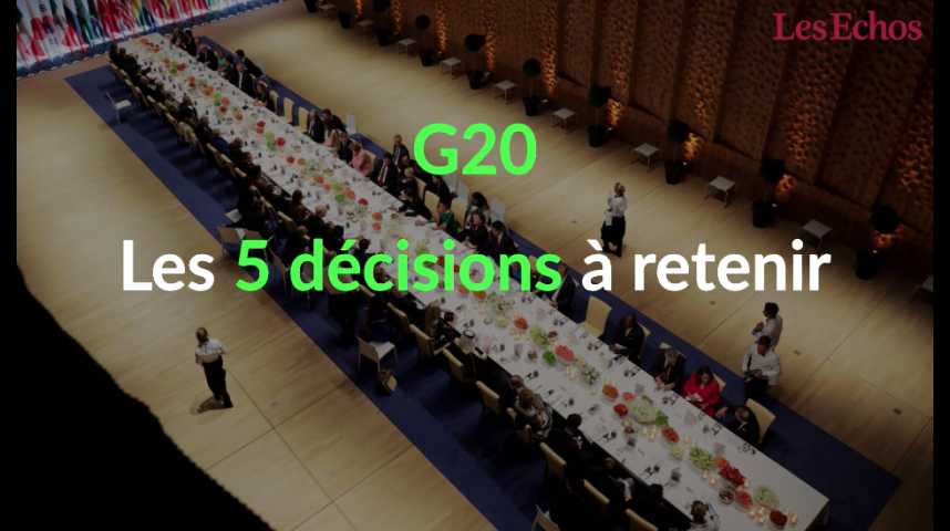 Illustration pour la vidéo G20 : les 5 décisions à retenir