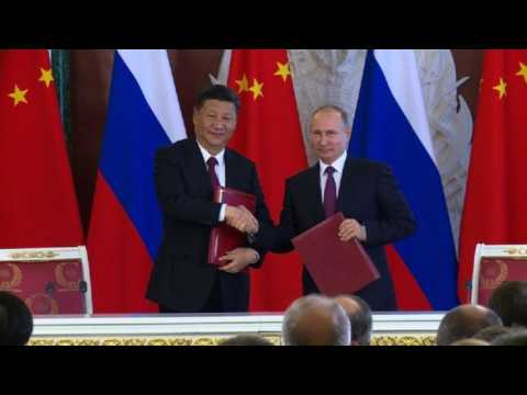 Chinese president Xi Jinping meets Vladimir Putin in Moscow