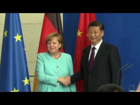Angela Merkel meets Xi Jinping in Berlin