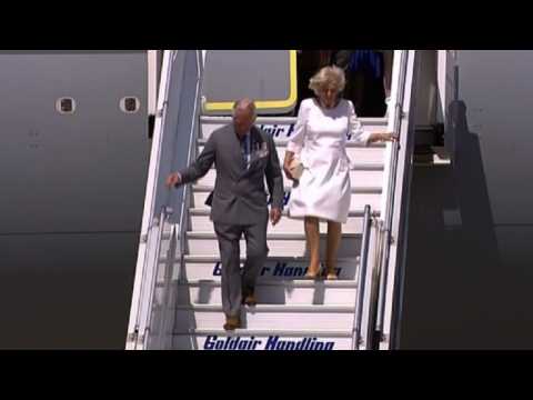 Prince Charles and Camilla arrive in Athens