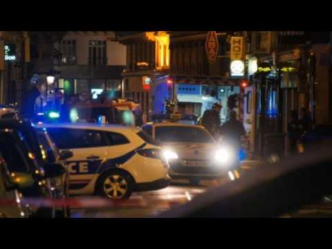 Police attend crime scene after deadly knife attack in Paris