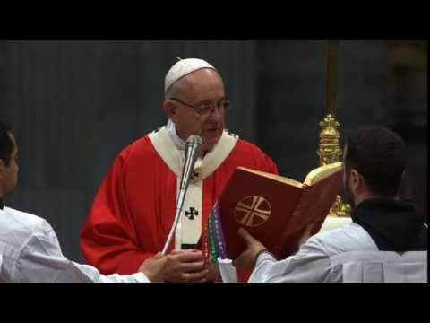 Pope Francis celebrates Pentecost Sunday mass