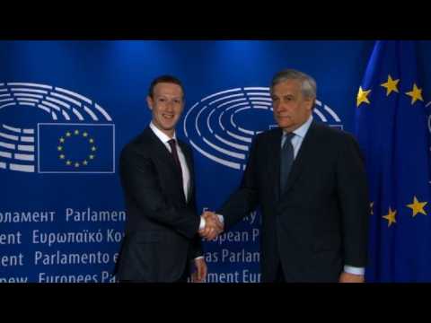 Mark Zuckerberg arrives at EU parliament for hearing