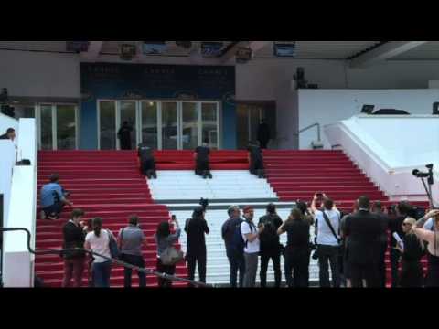 Cannes red carpet is installed ahead of opening ceremony