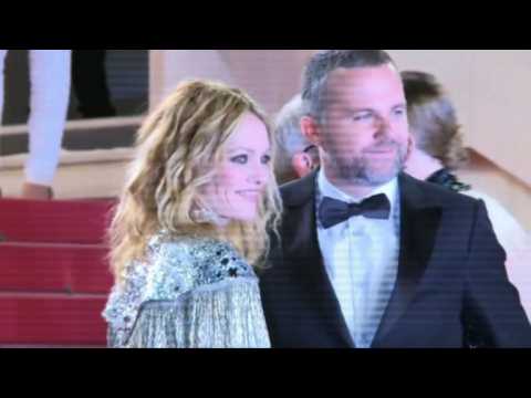 The team of "Knife + Heart" walk the Cannes red carpet