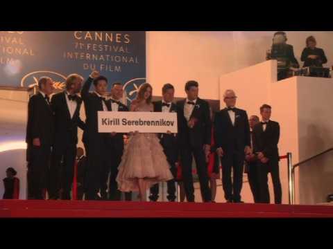 Cast and crew of Russian film 'Leto' arrive on Cannes red carpet