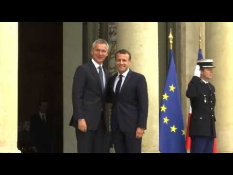 Macron meets with NATO chief Stoltenberg