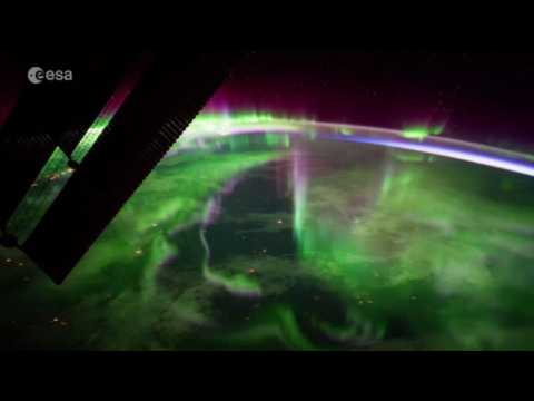 Timelapse shows Northern lights as seen from space