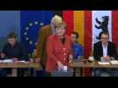 Angela Merkel casts her vote in Germany's general election - Label : AFPTV - First images - Category : News