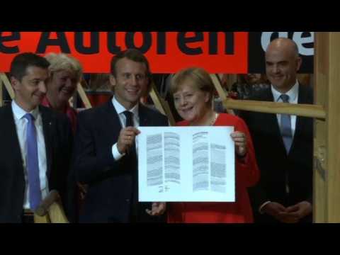 Merkel and Macron inaugurate Frankfurt book fair
