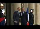 Emmanuel Macron meets Donald Tusk in Paris