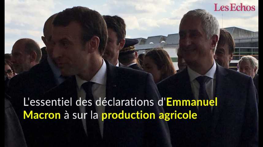 Illustration pour la vidéo L'essentiel des déclarations d'Emmanuel Macron à Rungis sur la production agricole
