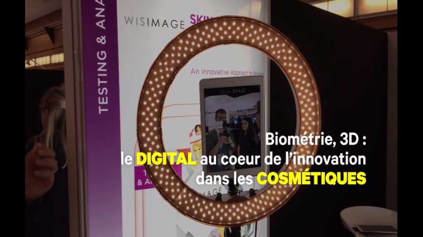 Illustration pour la vidéo Biométrie, 3D : le digital au coeur de l'innovation dans les cosmétiques