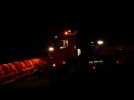 Mercedes Benz Remote Truck Pferdsfeld - Aerial Shots at Night