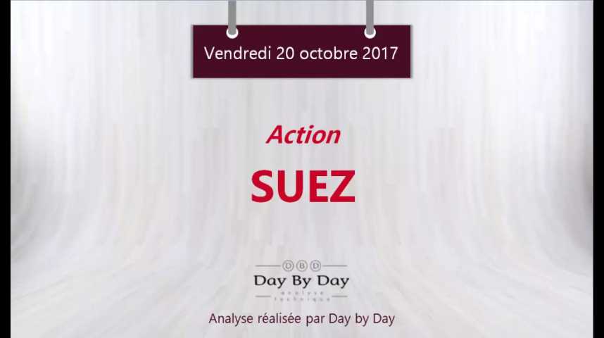 Illustration pour la vidéo Action Suez : risque baissier sous la résistance majeure - Flash analyse IG 20.10.2017