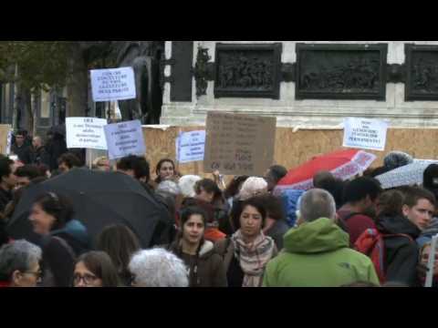 French protesters denounce sexual violence against women