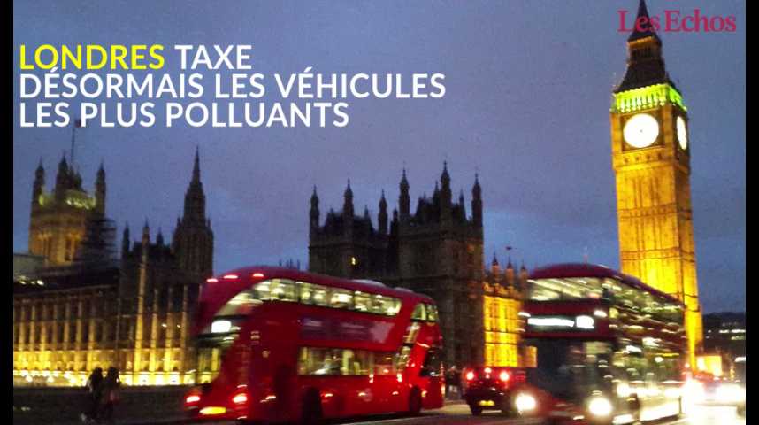 Illustration pour la vidéo Londres taxe désormais les véhicules les plus polluants