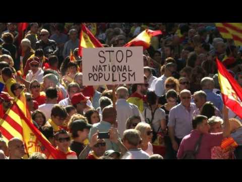 Barcelona: mass protest against Catalonia independence (2)